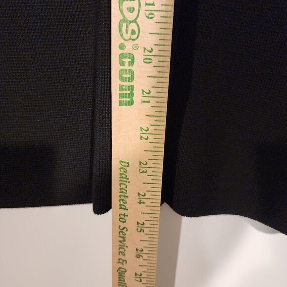 Talbots Luxe Knit Zip Front Jacket Black Tight Knit Sweater Cargian Jacket sz M - Picture 8 of 8